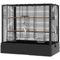 Spacious Bird Cage for Budgies, Finches, and Love Birds – Black