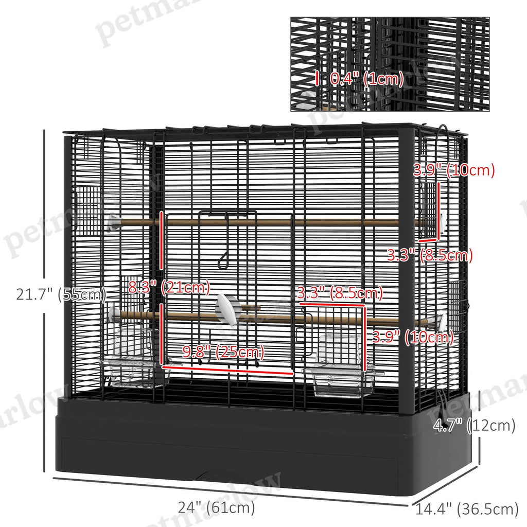 Spacious Bird Cage for Budgies, Finches, and Love Birds – view 6