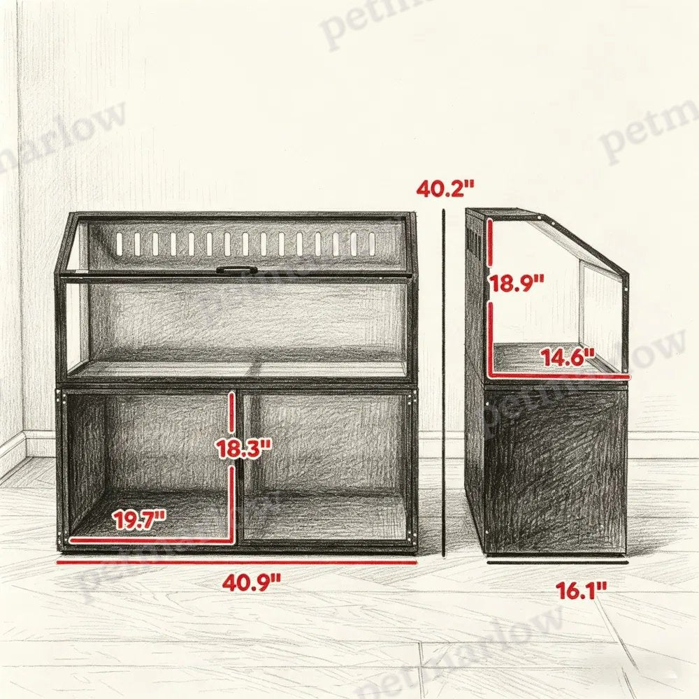 Spacious Hamster Cage with Storage and Clear Panels – view 6