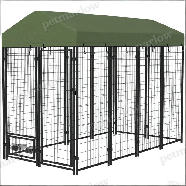 Spacious Outdoor Dog House with Lockable Gate – view 5
