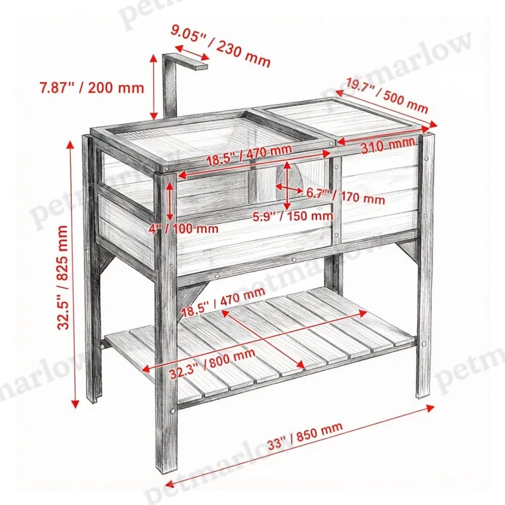 Spacious Tortoise House with Cedar Construction and Easy Assembly – view 4