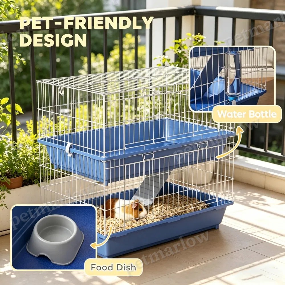 Spacious Two-Tier Pet Cage for Small Animals – view 6