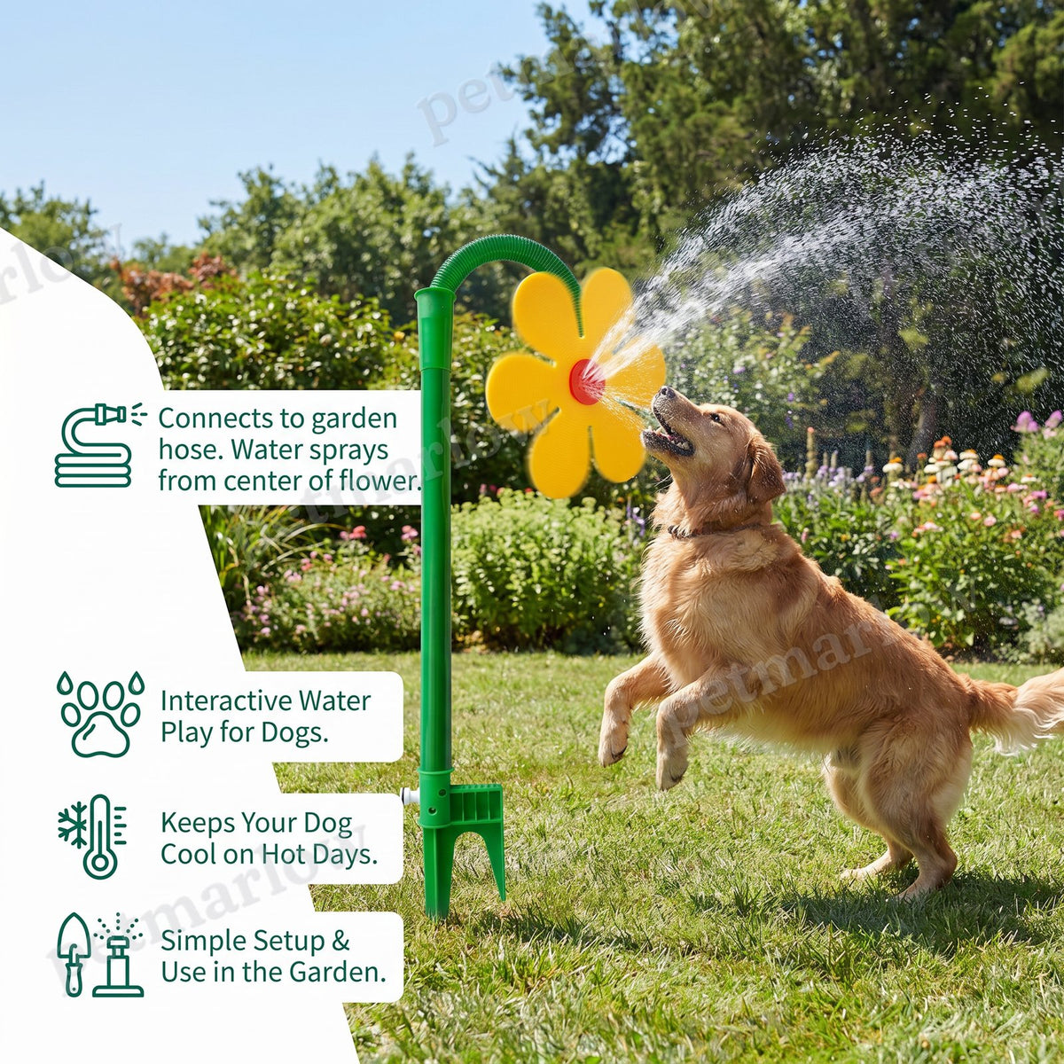 Spinning Sunflower Sprinkler for Dogs – view 3
