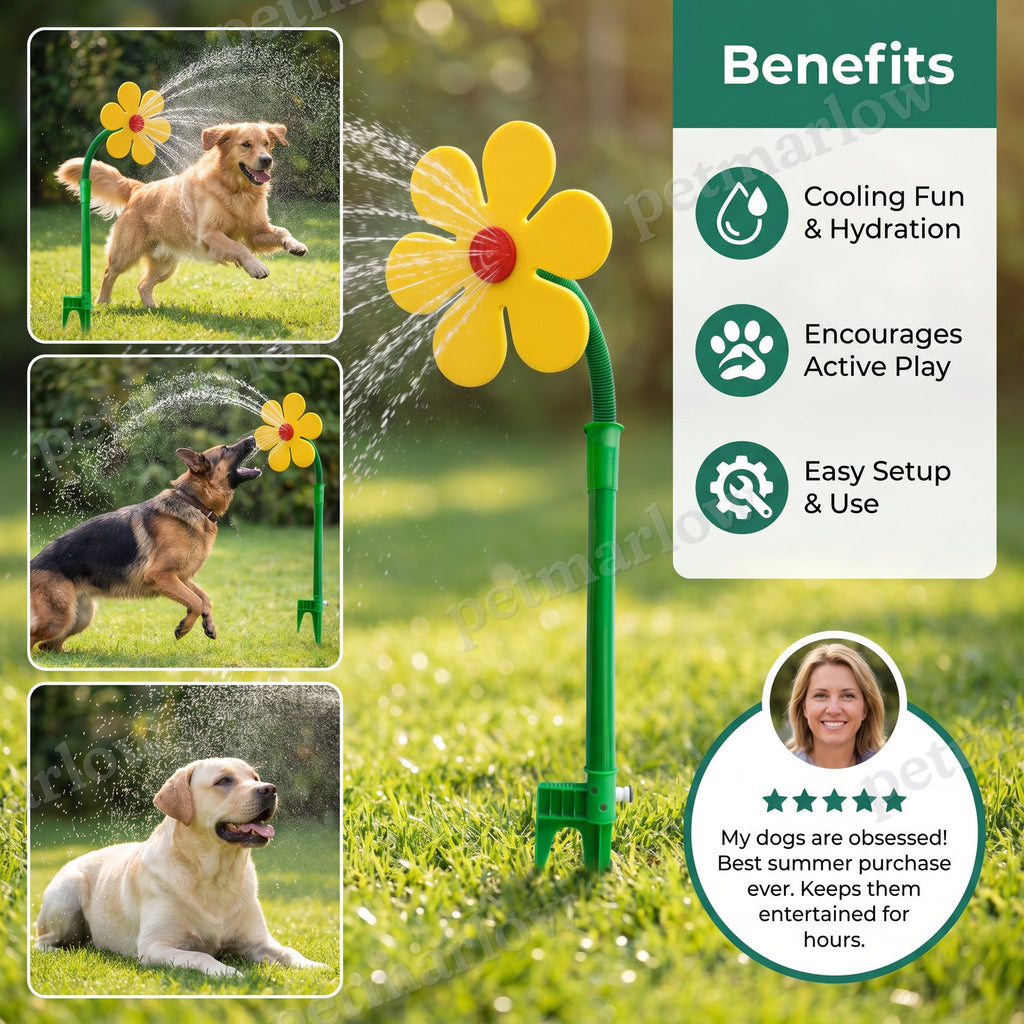 Spinning Sunflower Sprinkler for Dogs – view 4