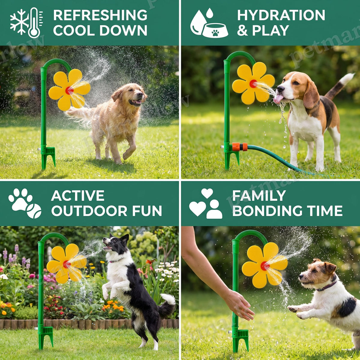 Spinning Sunflower Sprinkler for Dogs – view 5