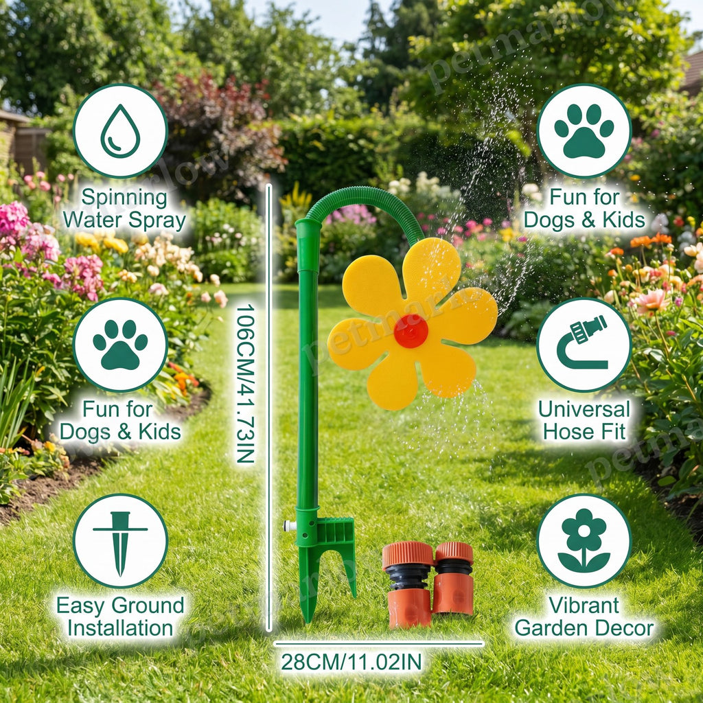 Spinning Sunflower Sprinkler for Dogs – view 6