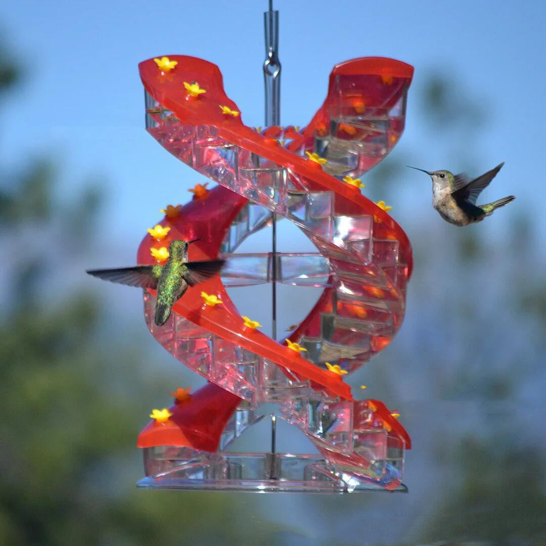 Spiral Ladder Hummingbird Feeder Outdoor Plastic Garden Birds Perch