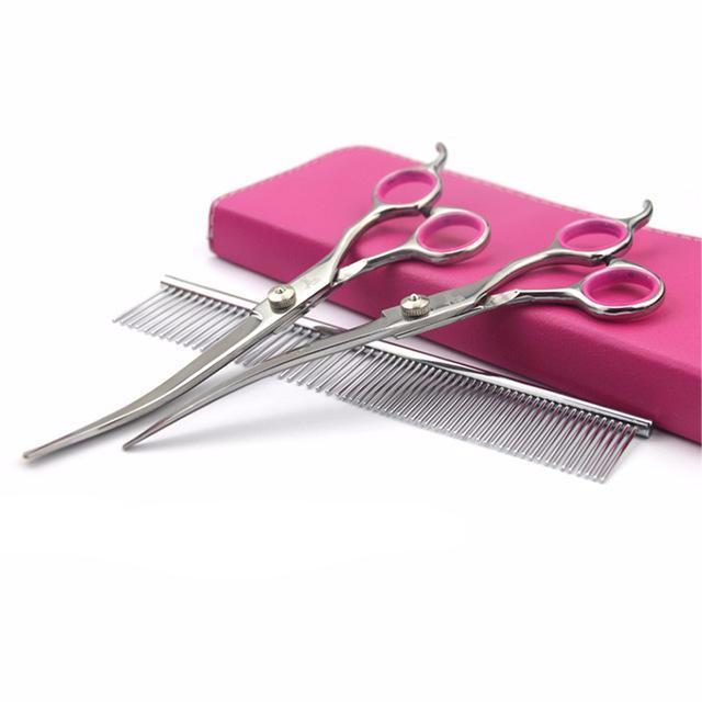 Stainless Dog Trimming and Grooming Scissors Set – 4pcs a set 1