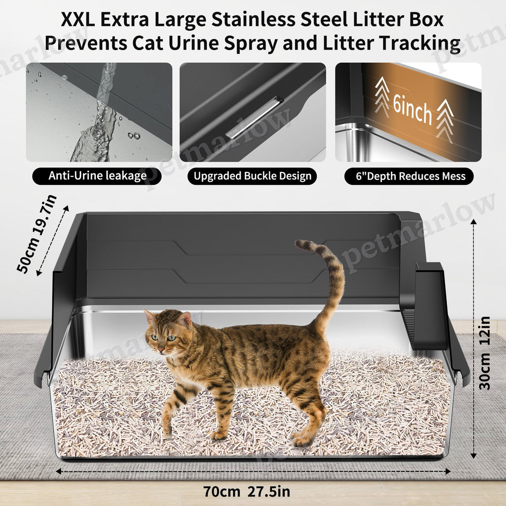 Stainless Steel Cat Litter Box for Easy Cleaning – view 5