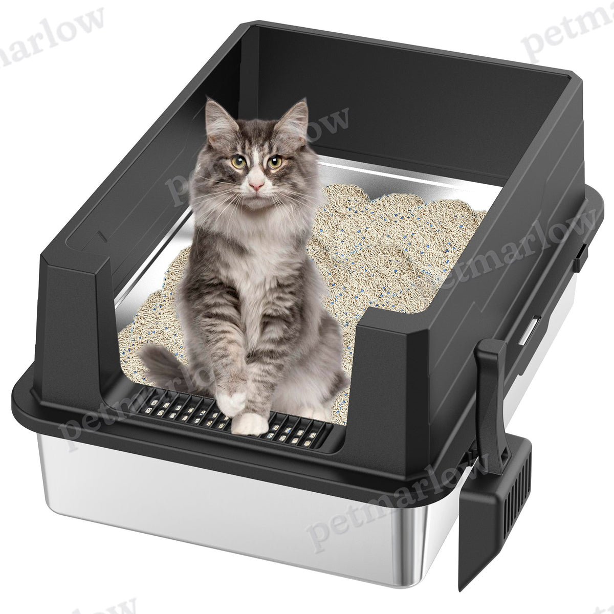 Stainless Steel Cat Litter Box for Easy Cleaning – view 6