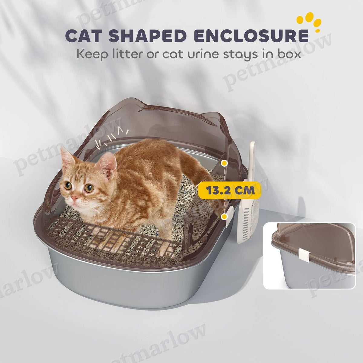 Stainless Steel Cat Litter Box with High Sides and Easy Cleaning – view 5