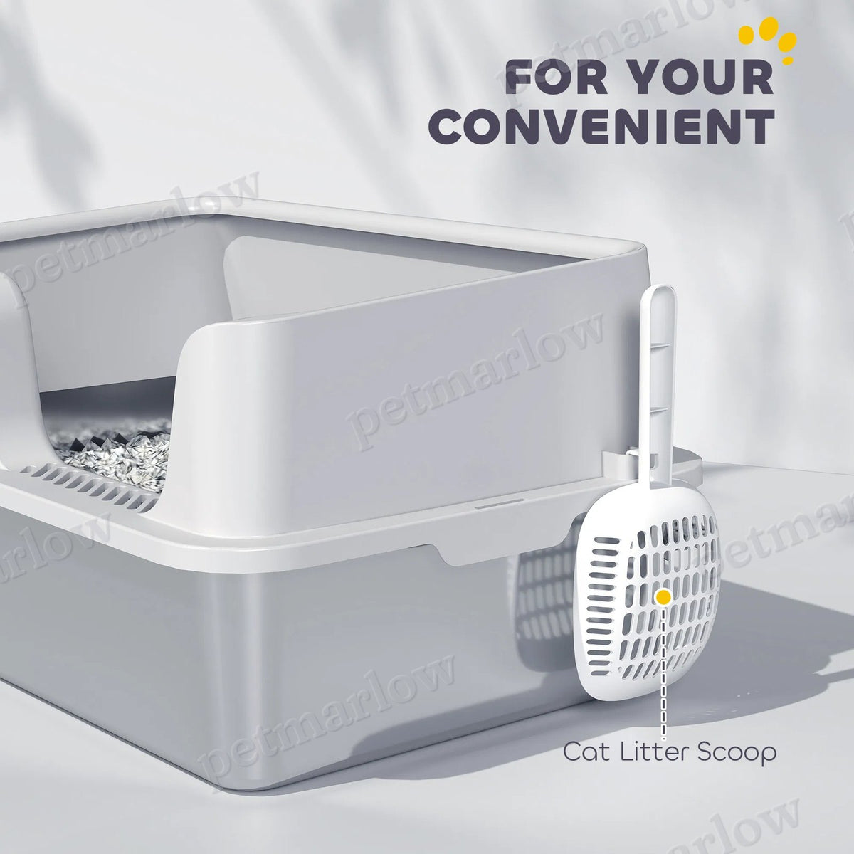 Stainless Steel Cat Litter Box with High Sides for Easy Cleaning – view 3