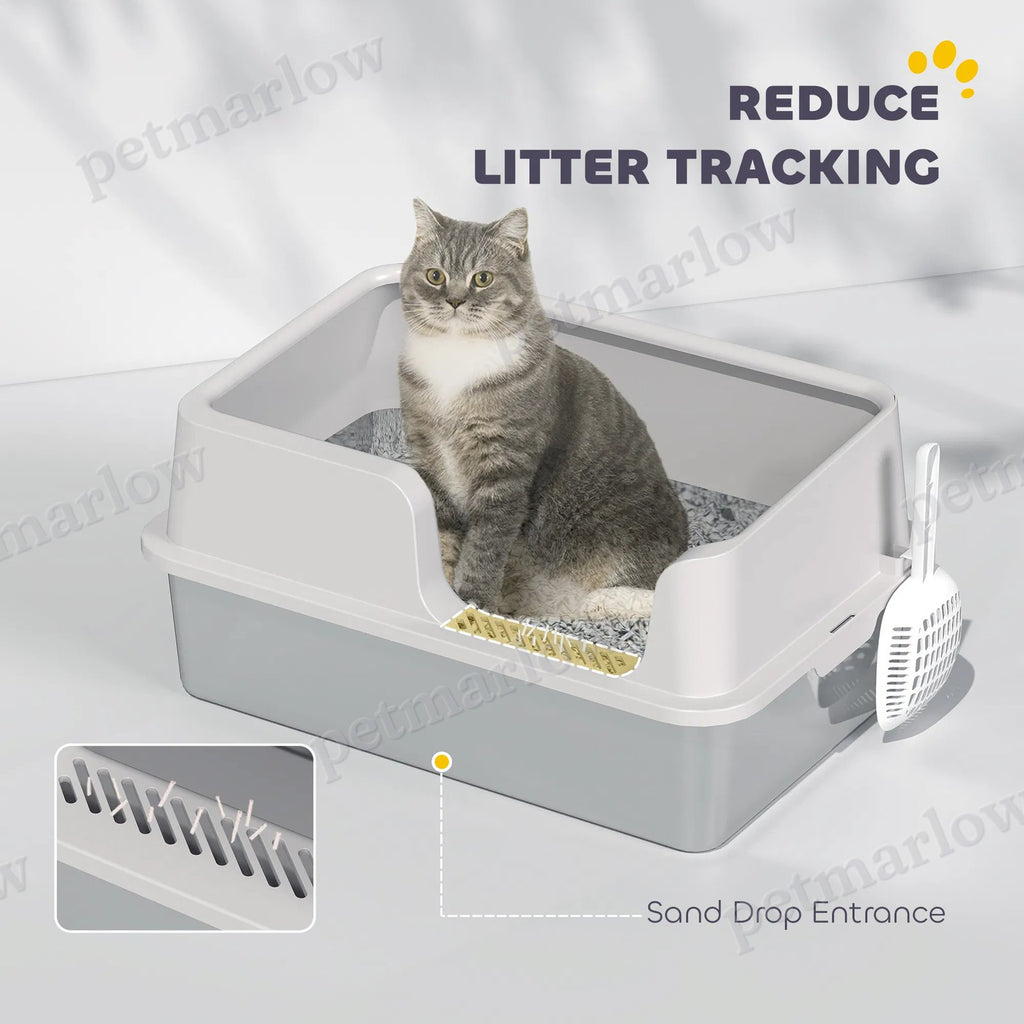 Stainless Steel Cat Litter Box with High Sides for Easy Cleaning – view 5