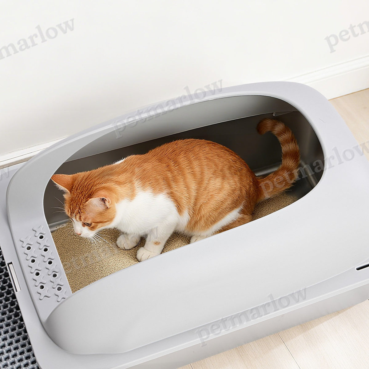 Stainless Steel Cat Litter Box With Lid For Large Cats – view 4