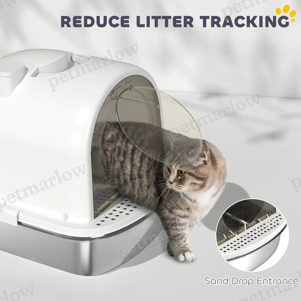 Stainless Steel Cat Litter Box with Scoop and Deodorizer – view 6