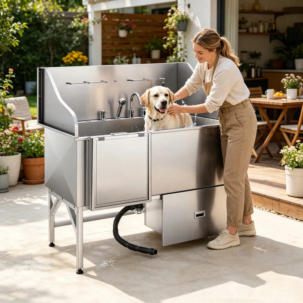 Stainless Steel Dog Washing Station – view 2