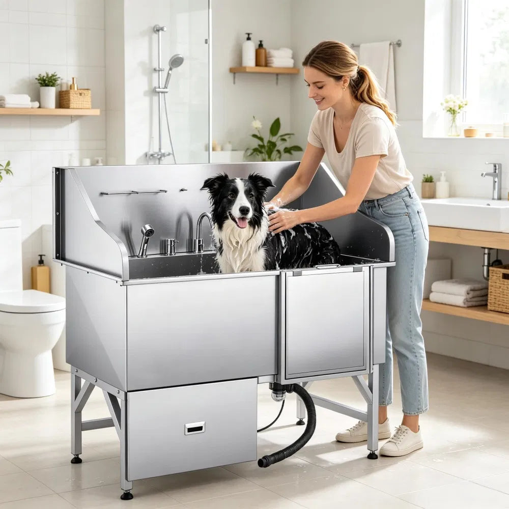 Stainless Steel Dog Washing Station for Convenient Grooming