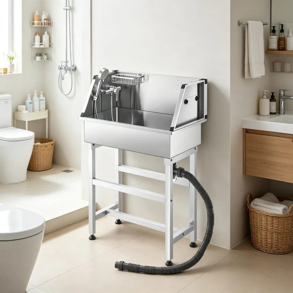 Stainless Steel Dog Washing Station for Easy Grooming