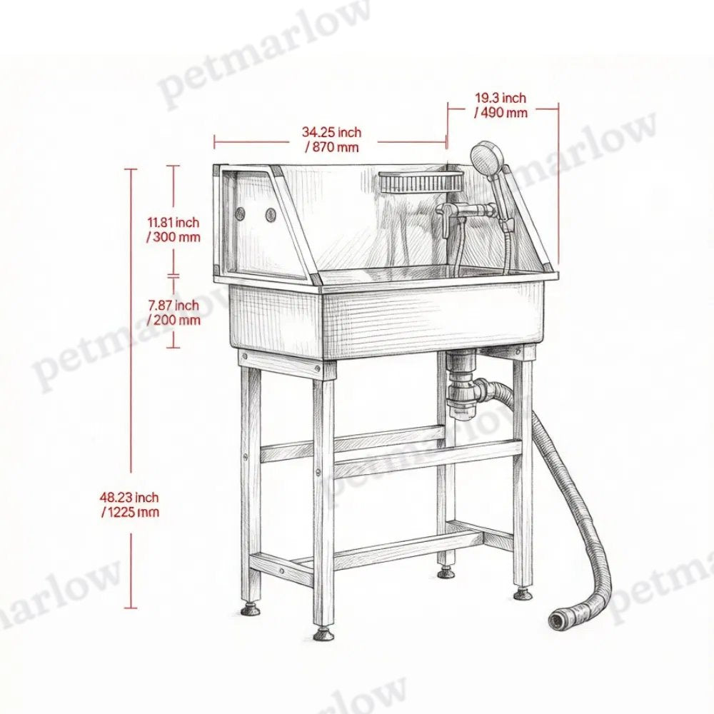 Stainless Steel Dog Washing Station for Easy Grooming – view 3