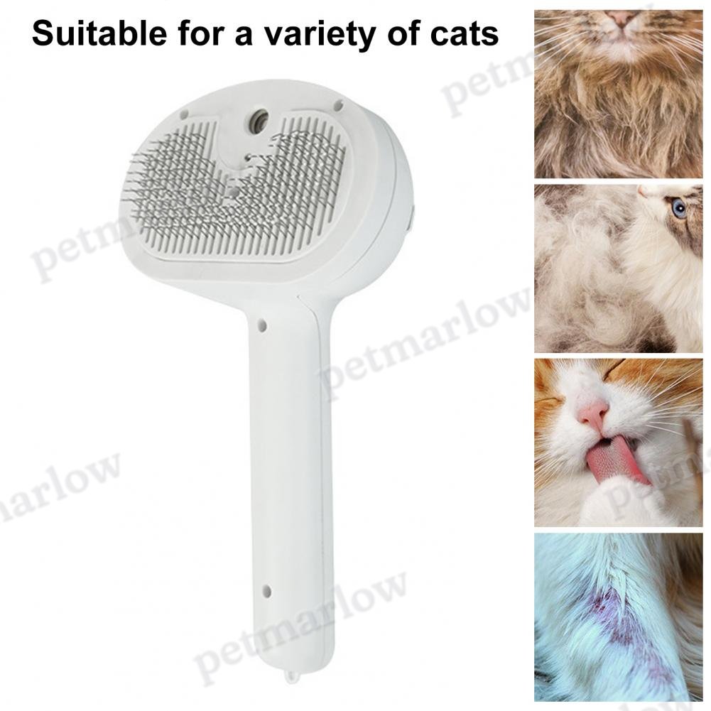 Steamy Cat Brush Non-slip Handle Cat Bath Brush Steel Needle Comb – view 5