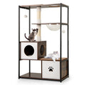 Stylish Wood-Metal Cat Tree with Multiple Resting Areas – view 2