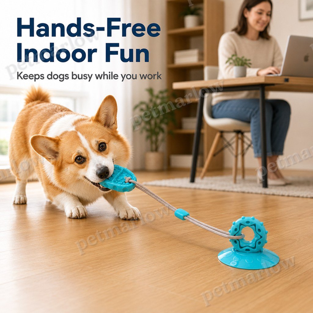 Suction Cup Dog Chew & Tug Toy (Textured Dental Nubs) – view 4