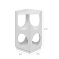 Double-layer Cat Station with Hollow Design – White