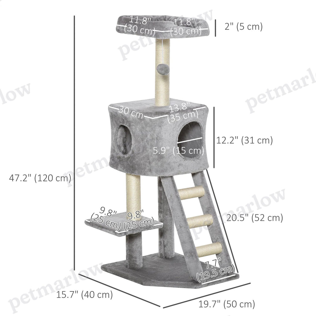 Tall Cat Tree Tower with Condo and Scratching Posts – view 5
