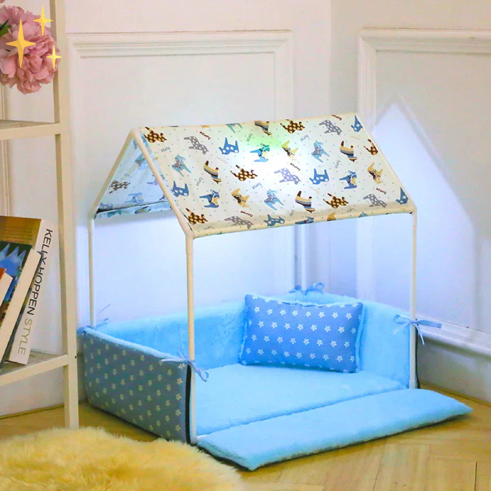 Fleece Sleeping Mat with Canopy and Plush Cushion – view 7