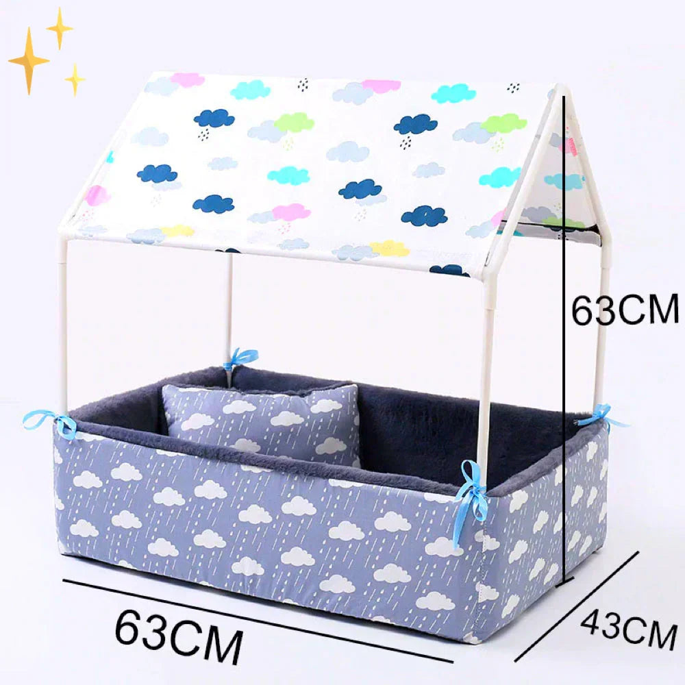 Fleece Sleeping Mat with Canopy and Plush Cushion – view 9