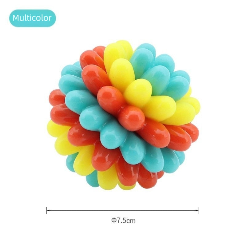 Textured Rubber Dog Chew Ball – Blue