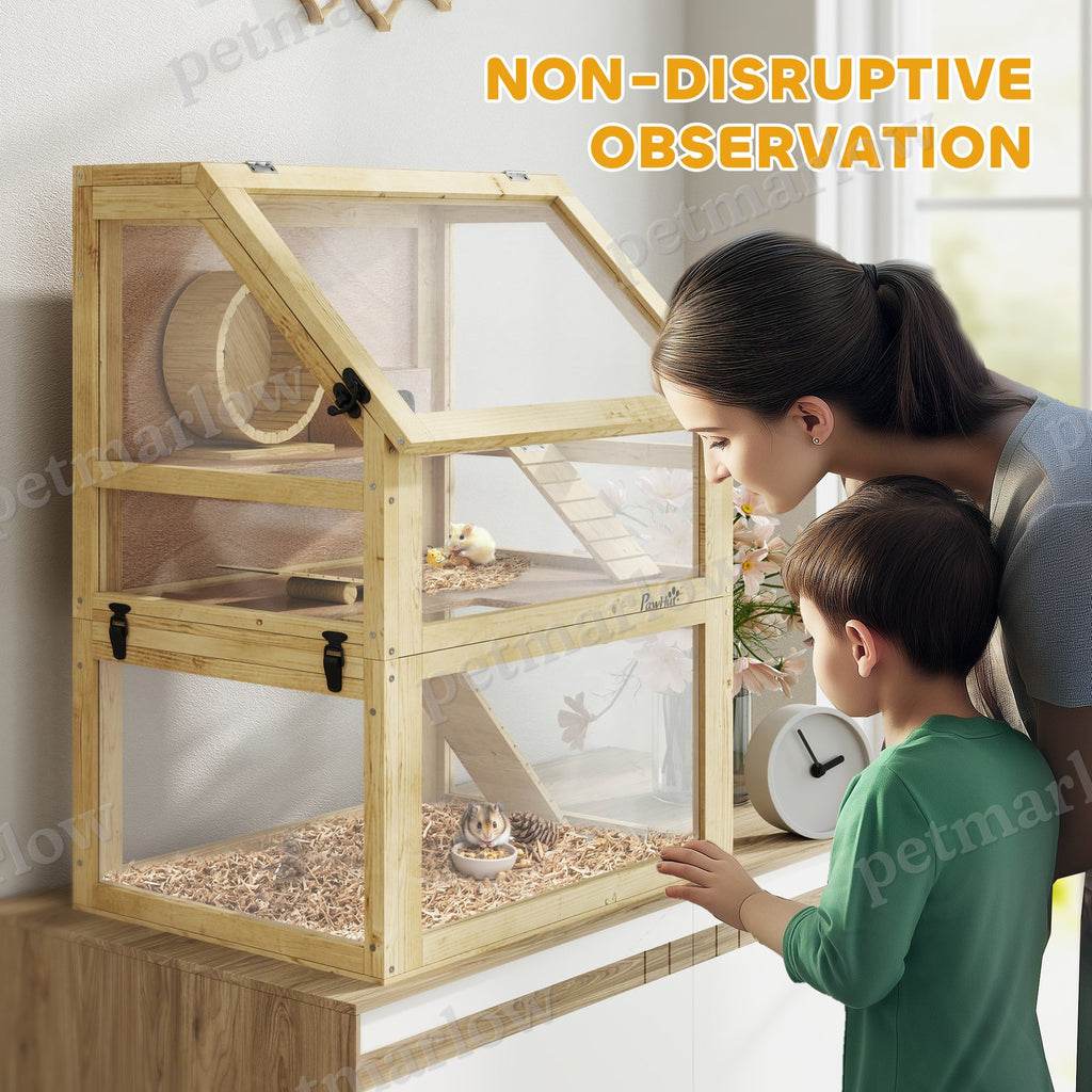 Three-Tier Wooden Hamster Cage with Accessories – view 4
