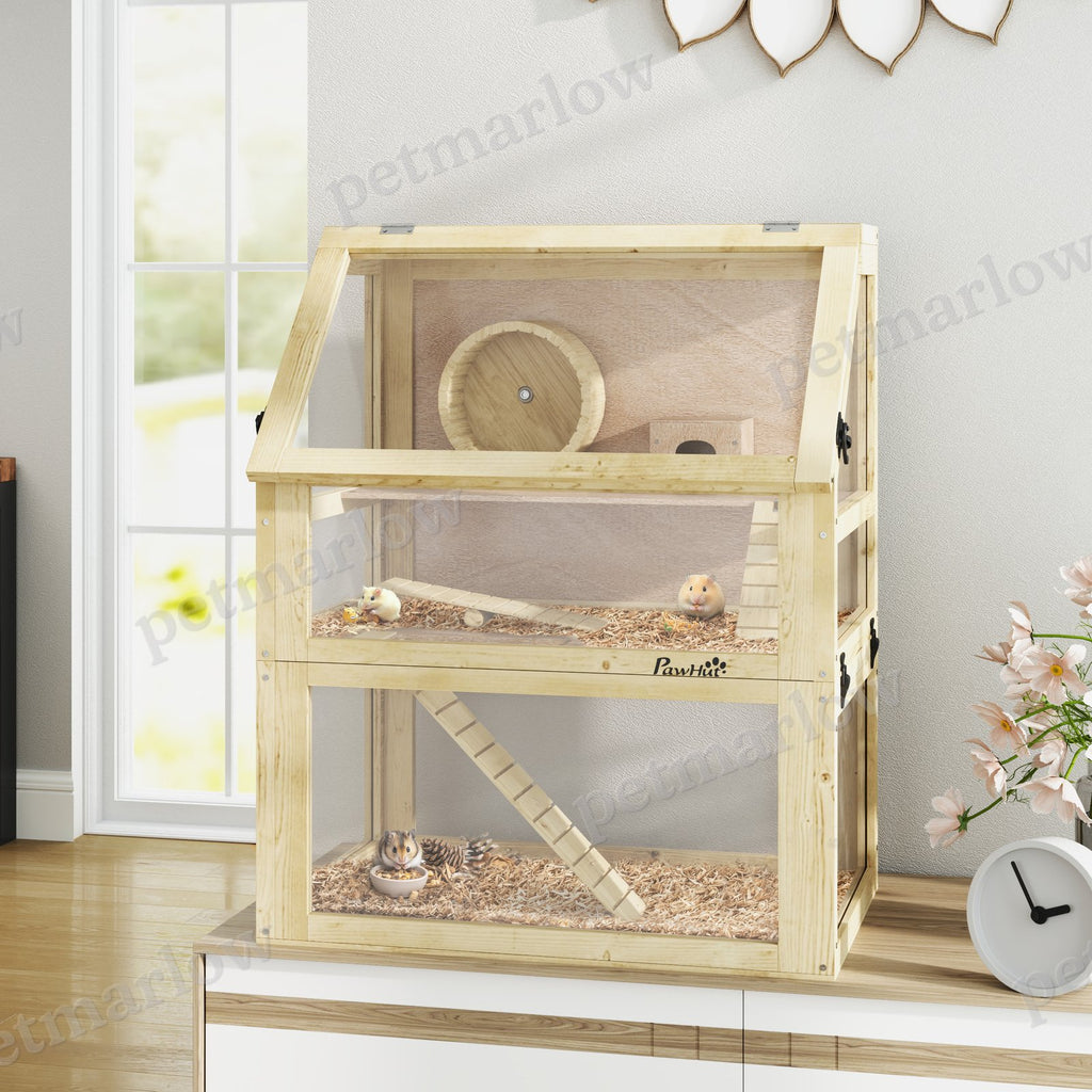 Three-Tier Wooden Hamster Cage with Accessories – view 5