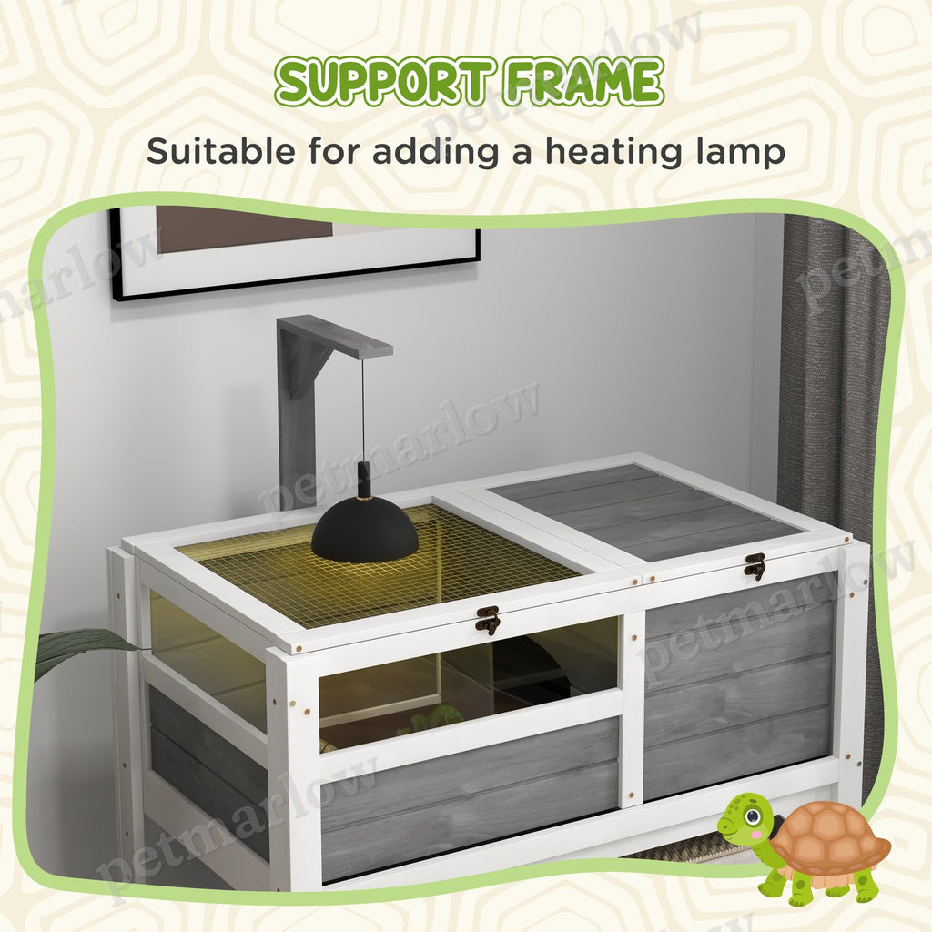 Tortoise Habitat with Shelf Storage for Indoor Use – view 4