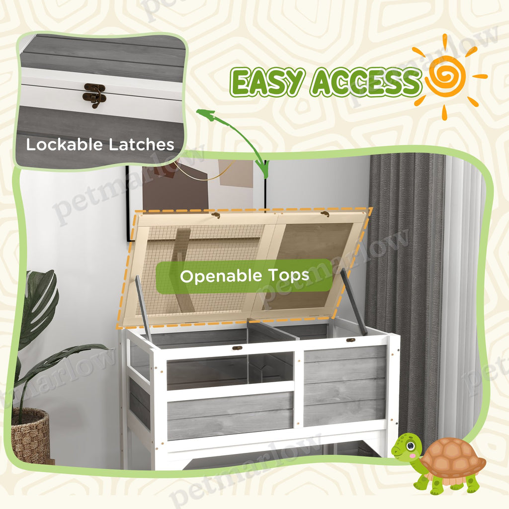 Tortoise Habitat with Shelf Storage for Indoor Use – view 5
