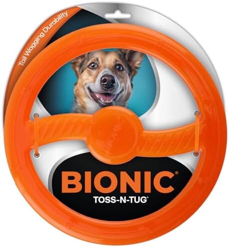 Toss-N-Tug Dog Toy - High-Visibility Ultimate Multi-Action Dog Toy