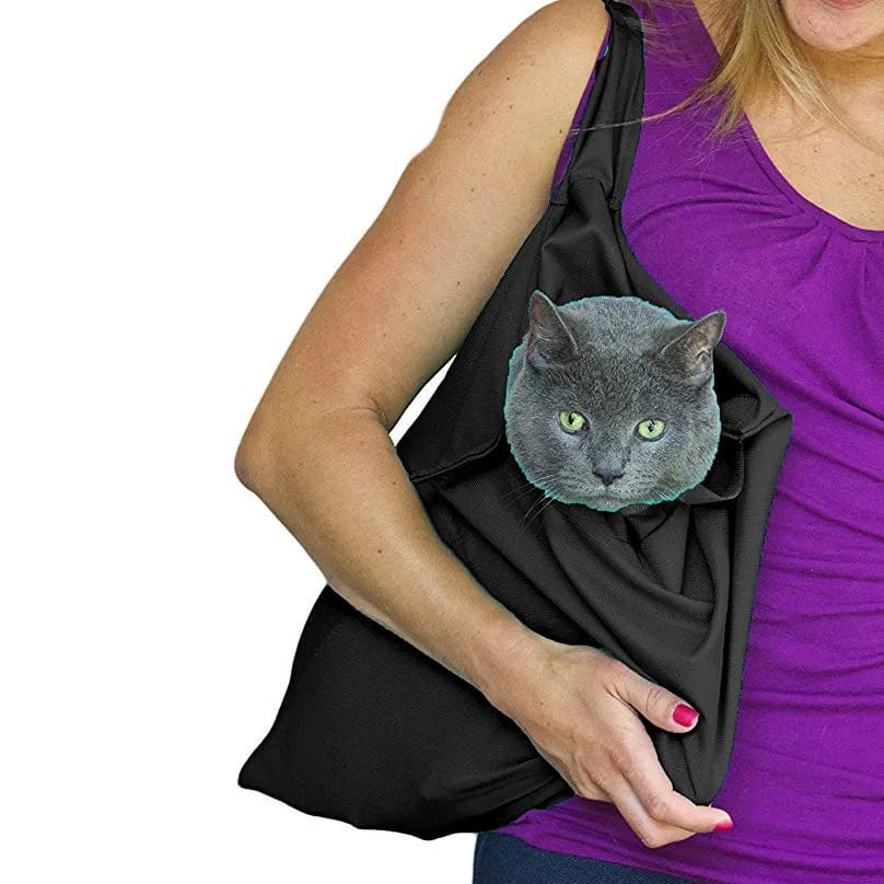 Tote Style Cat Shoulder Bag – Black