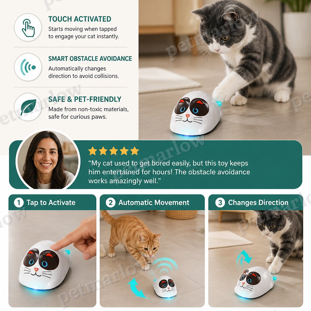 Touch-Activated Smart Cat Robot Toy – view 5