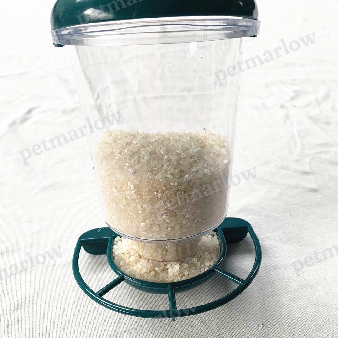 Transparent Hanging Plastic Bird Feeder With Detachable Waterproof Roof – view 3