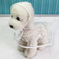Transparent Waterproof Dog Raincoat – White / XS