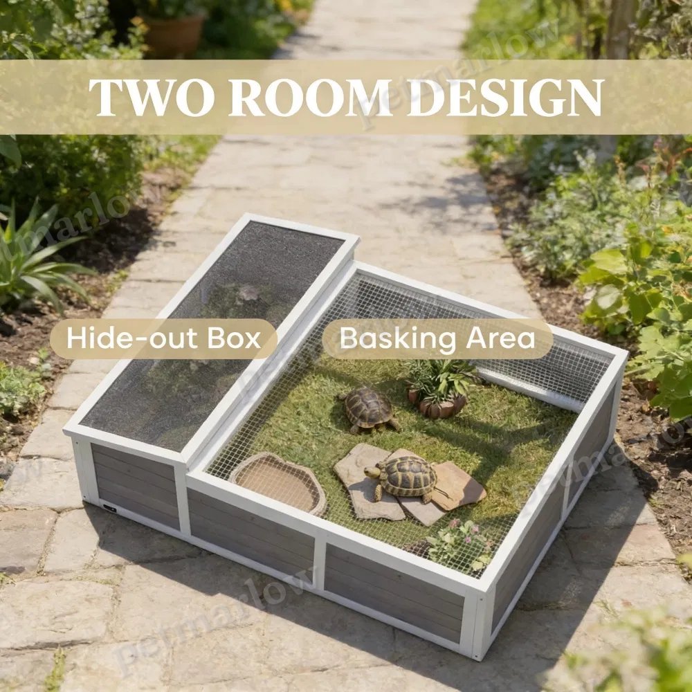 Turtle Cage with Cozy Retreat and Spacious Run – view 6