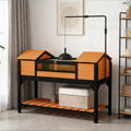 Turtle Cage with Dual Hide Boxes and Adjustable Lamp Holder – view 2