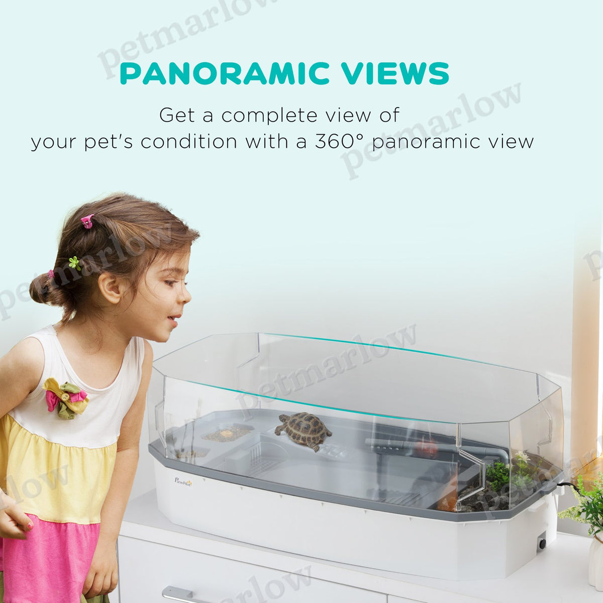 Turtle Tank Kit with Basking Platform and Filtration System – view 5