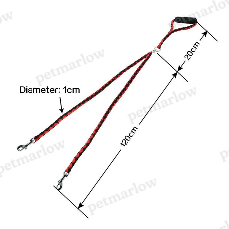Two Dogs Nylon Tangle Free Dual Pet Dog Double Leash – view 6