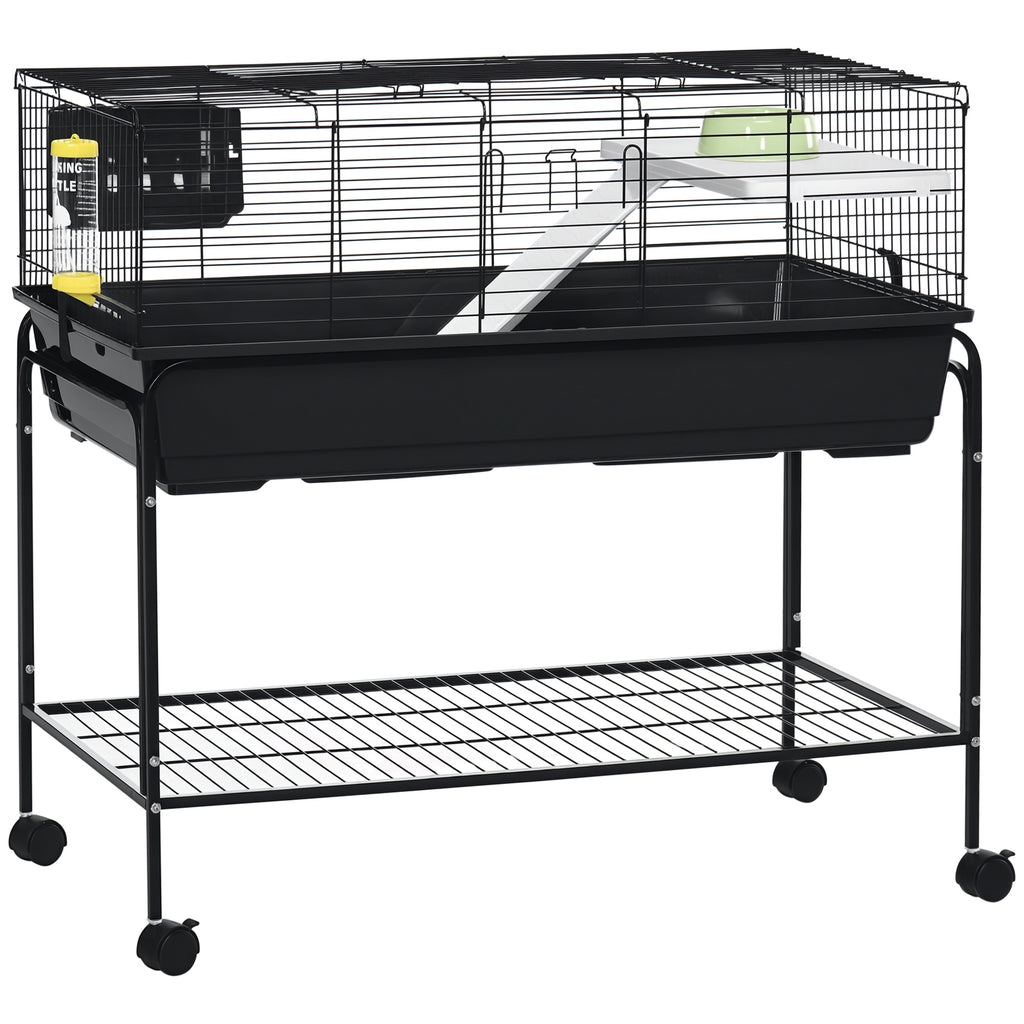 Two-Story Small Animal Cage with Removable Stand – Grey / 1055x675x280 mm
