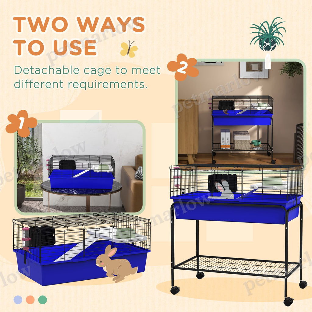 Two-Story Small Animal Cage with Removable Stand and Wheels – view 3