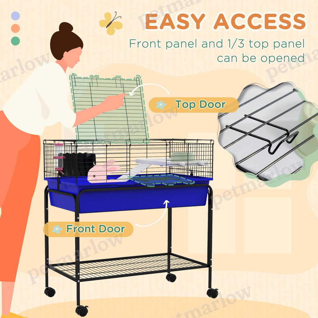 Two-Story Small Animal Cage with Removable Stand and Wheels – view 5