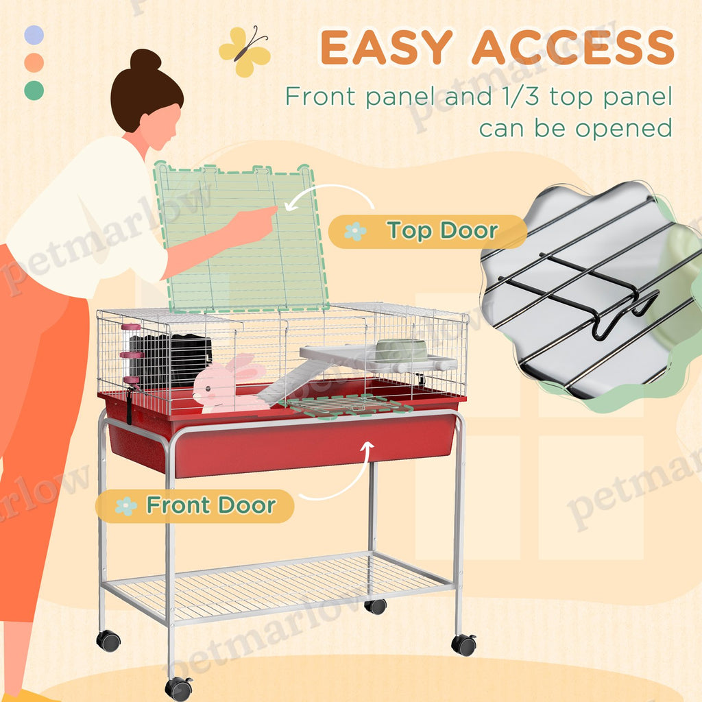 Two-Story Small Animal Cage with Removable Stand and Wheels – view 5