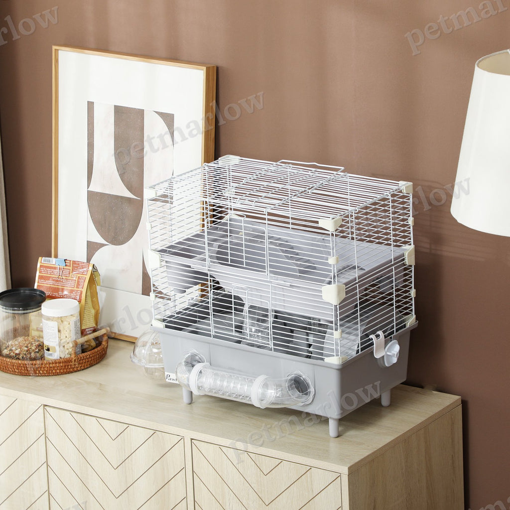 Two-Tier Hamster Cage with Accessories for Dwarf Hamsters – view 6