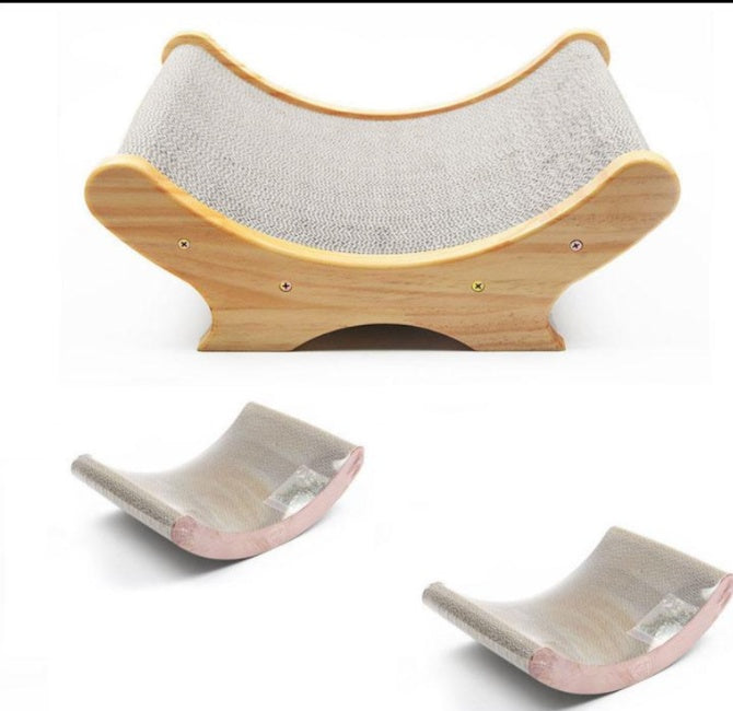 U-Shaped Cat Scratcher Bed Toy – 1bed 3board